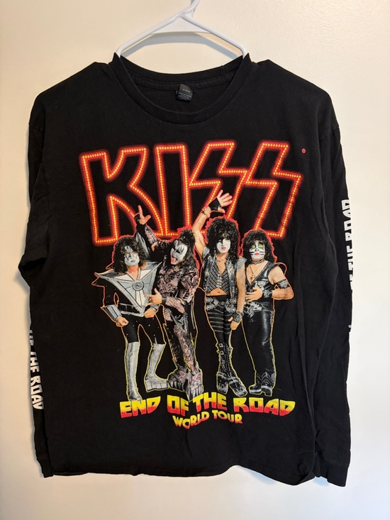 Kiss Tops - KISS Black Long Sleeve 'End of the Road' World Tour Tee